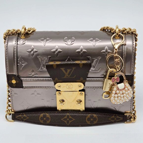 Authentic Louis Vuitton Lock & Key with unbranded Pearl Bag Keycharm, Keychain - Picture 3 of 8